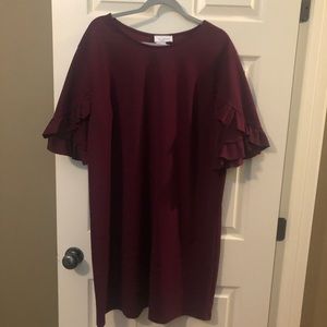 Beautiful burgundy shift dress